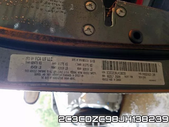 2C3CDZC98JH138239 фото 2