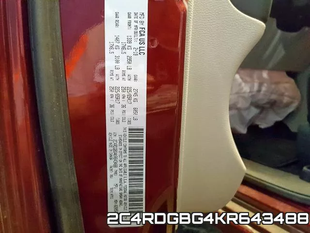 2C4RDGBG4KR643488 фото 2