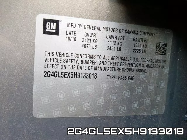 2G4GL5EX5H9133018 фото 2