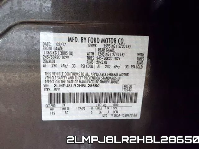 2LMPJ8LR2HBL28650 фото 2
