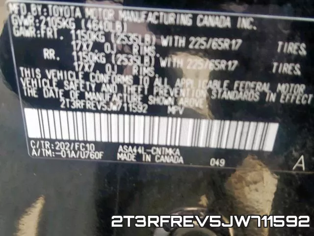 2T3RFREV5JW711592 фото 2