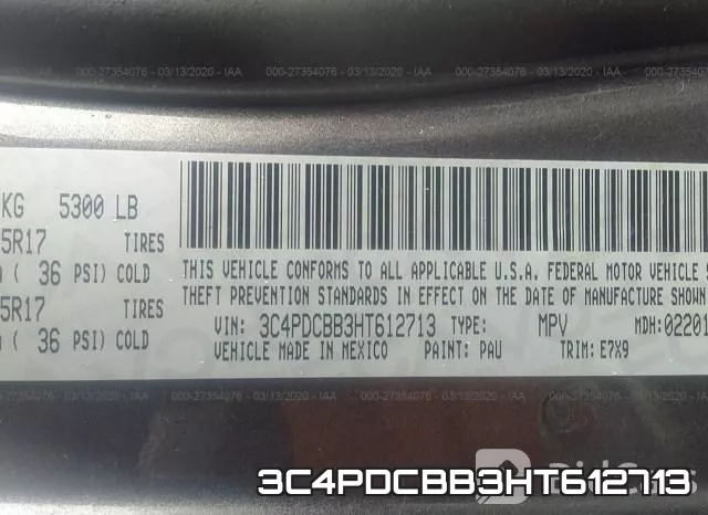 3C4PDCBB3HT612713 фото 10