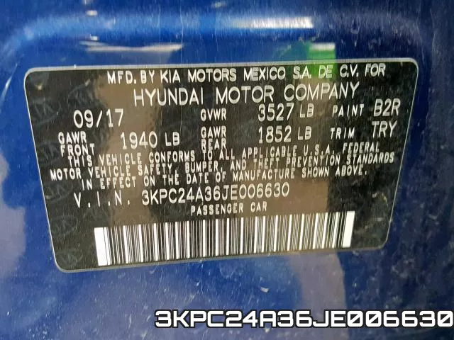 3KPC24A36JE006630 фото 2