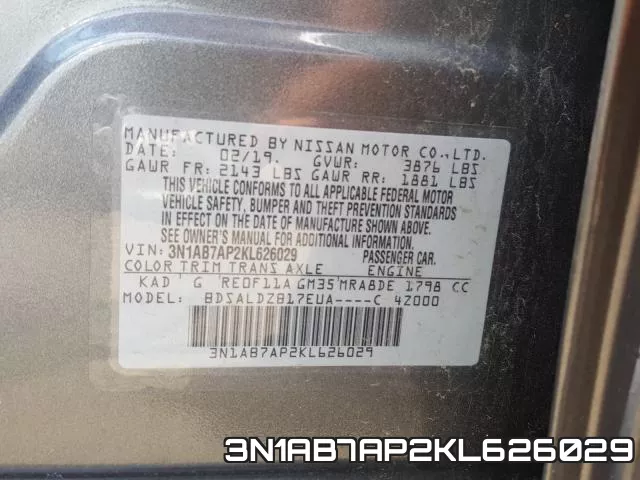 3N1AB7AP2KL626029 фото 2