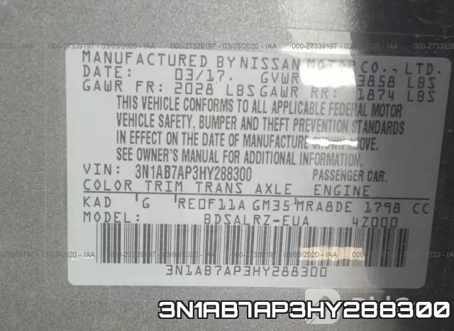 3N1AB7AP3HY288300 фото 10