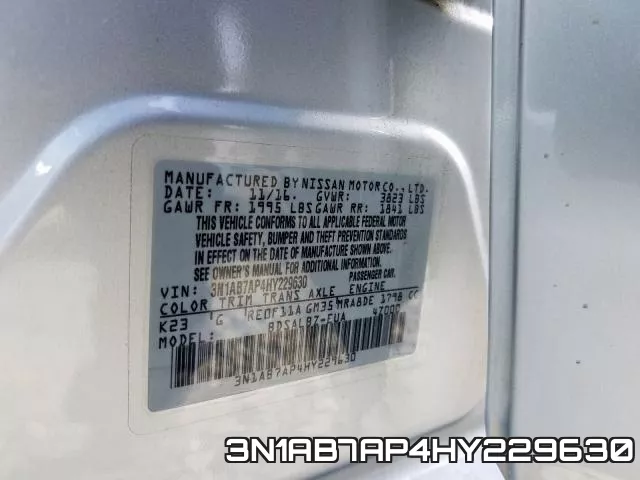 3N1AB7AP4HY229630 фото 2