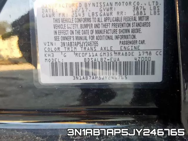 3N1AB7AP5JY246765 фото 2