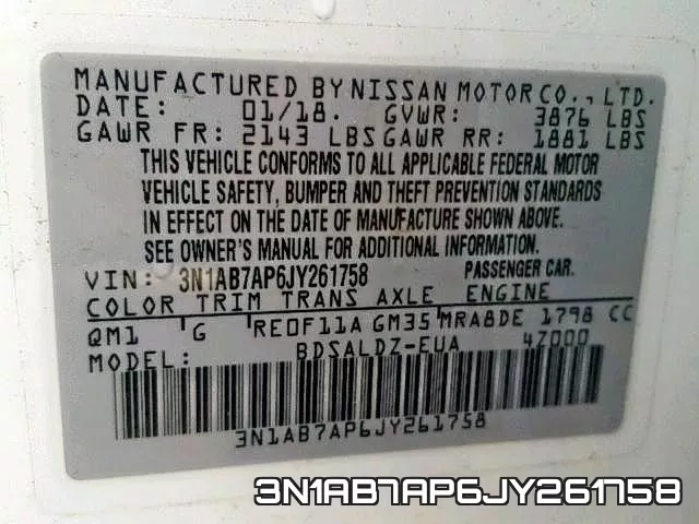 3N1AB7AP6JY261758 фото 2