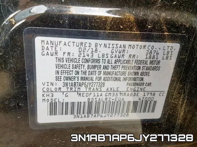 3N1AB7AP6JY277328 фото 2