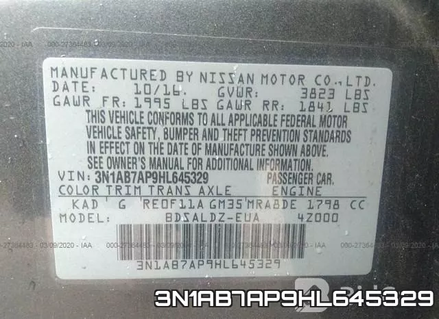 3N1AB7AP9HL645329 фото 10