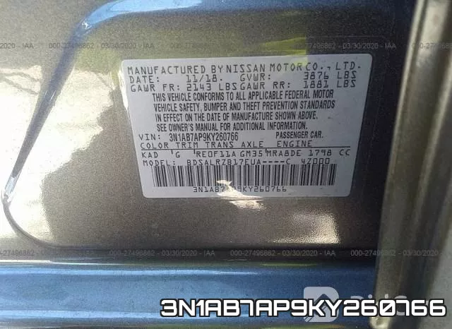 3N1AB7AP9KY260766 фото 10