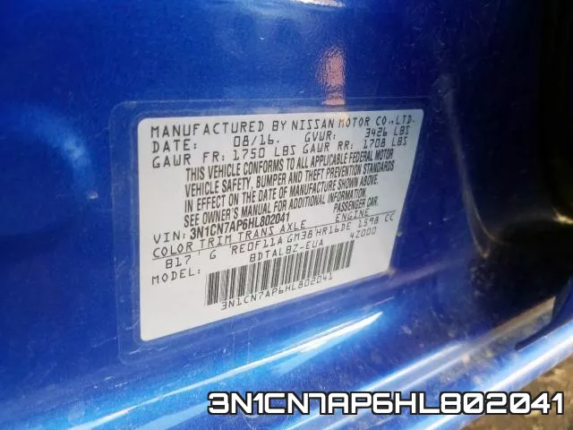 3N1CN7AP6HL802041 фото 2