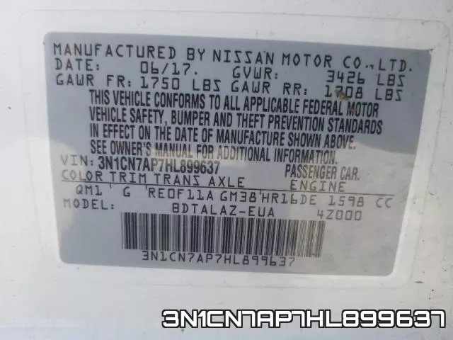 3N1CN7AP7HL899637 фото 2