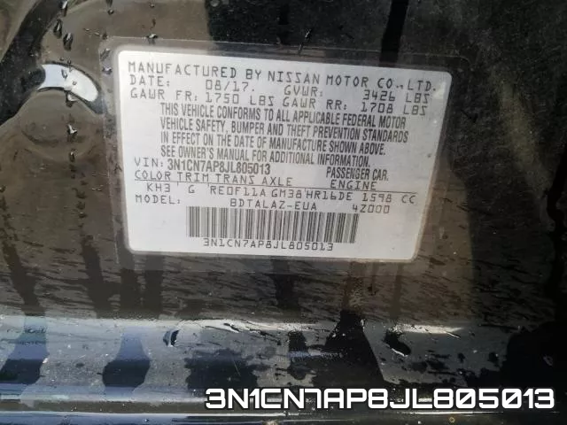 3N1CN7AP8JL805013 фото 2