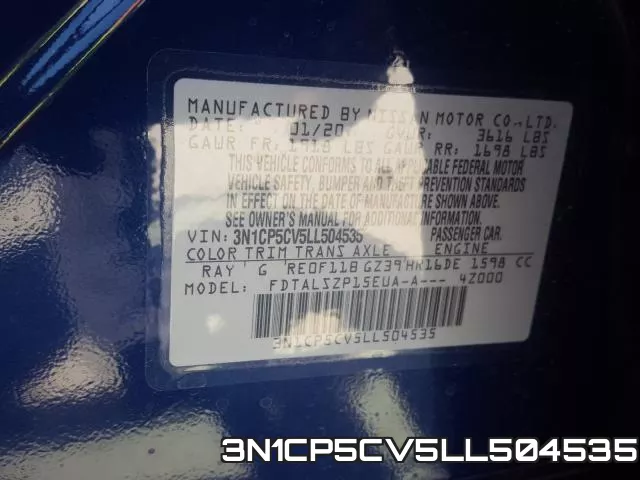 3N1CP5CV5LL504535 фото 2