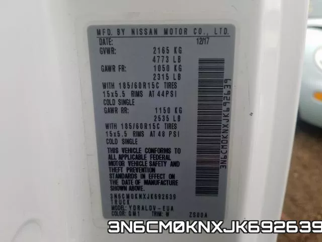 3N6CM0KNXJK692639 фото 2