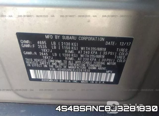 4S4BSANC8J3281830 фото 10