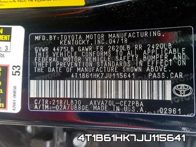 4T1B61HK7JU115641 фото 2