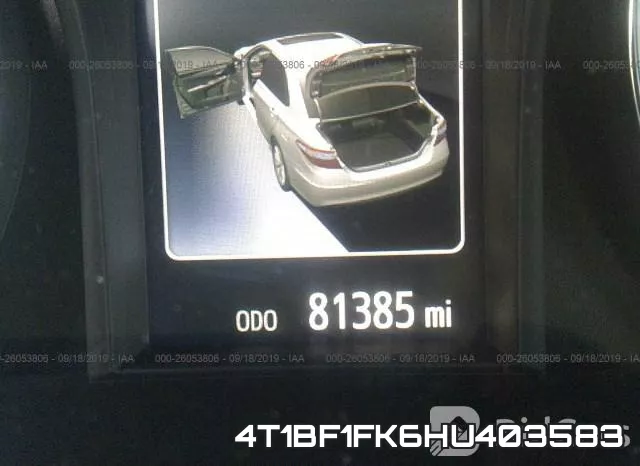 4T1BF1FK6HU403583 фото 8