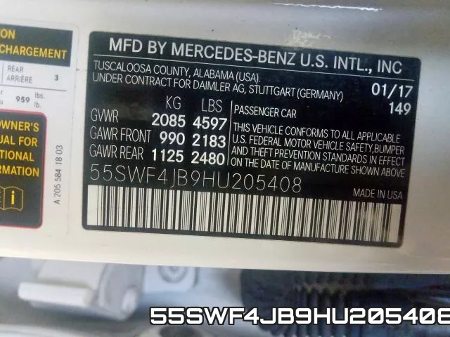 55SWF4JB9HU205408 фото 2