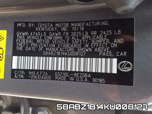 58ABZ1B14KU008127 фото 2