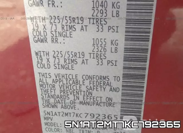 5N1AT2MT7KC792365 фото 10