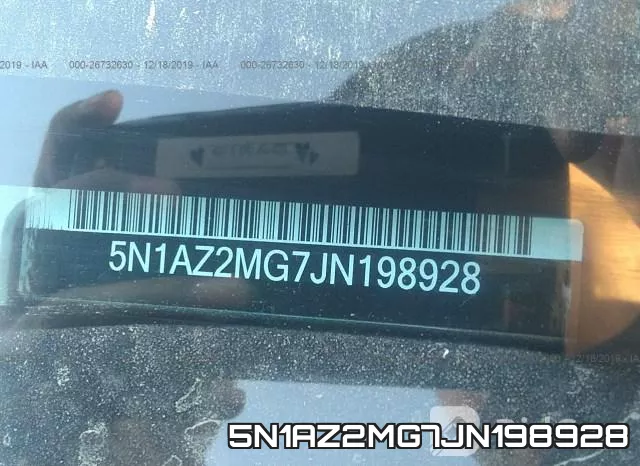 5N1AZ2MG7JN198928 фото 10