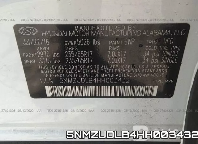5NMZUDLB4HH003432 фото 10