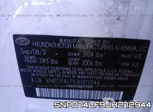 5NPD74LF9JH272944 фото 10
