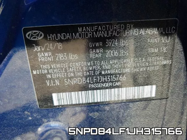 5NPD84LF1JH315766 фото 2