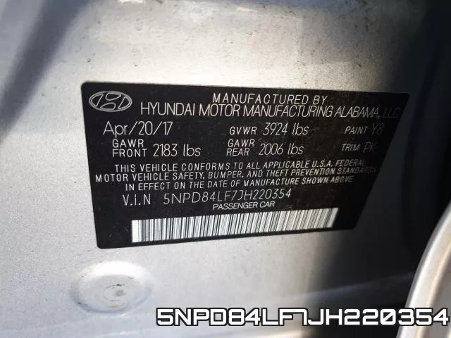 5NPD84LF7JH220354 фото 2