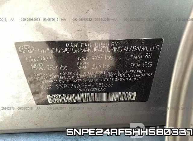 5NPE24AF5HH580337 фото 10