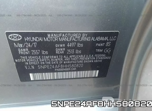 5NPE24AF8HH580820 фото 10