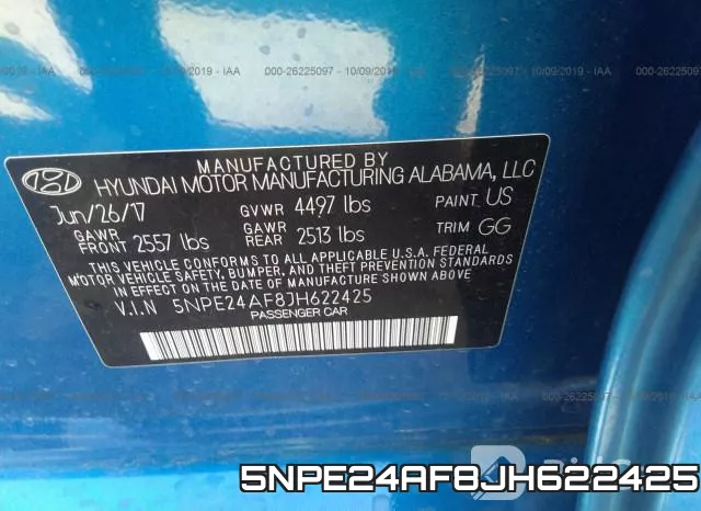 5NPE24AF8JH622425 фото 9