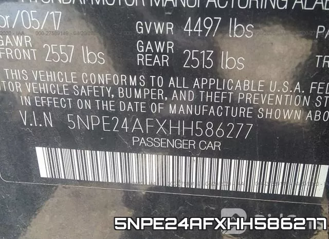 5NPE24AFXHH586277 фото 10