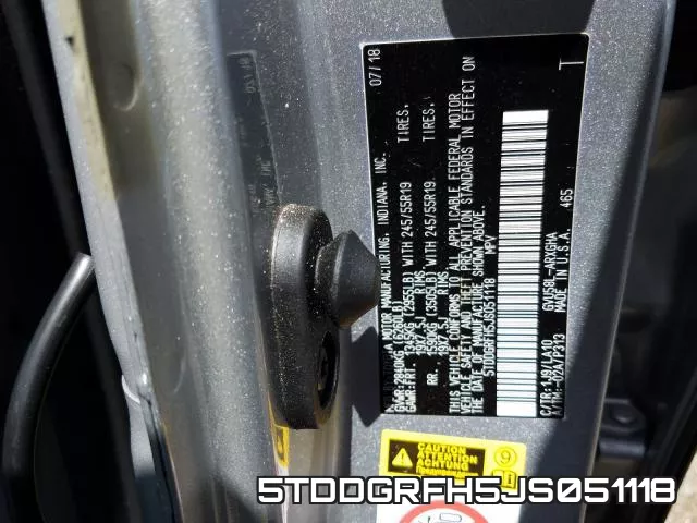 5TDDGRFH5JS051118 фото 2