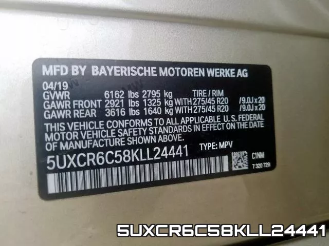 5UXCR6C58KLL24441 фото 2