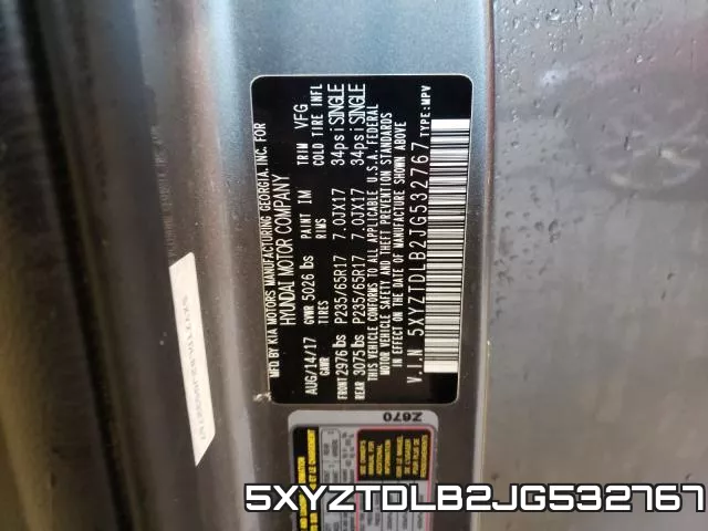 5XYZTDLB2JG532767 фото 2