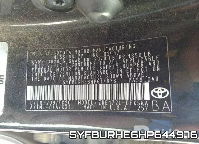 5YFBURHE6HP644976 фото 10