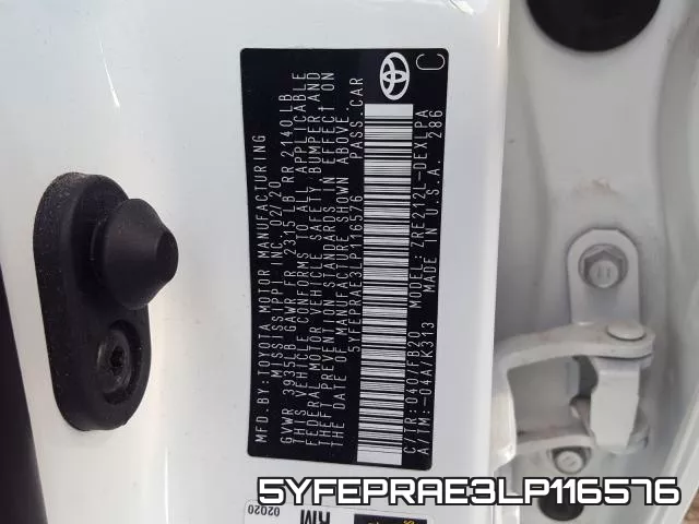 5YFEPRAE3LP116576 фото 2