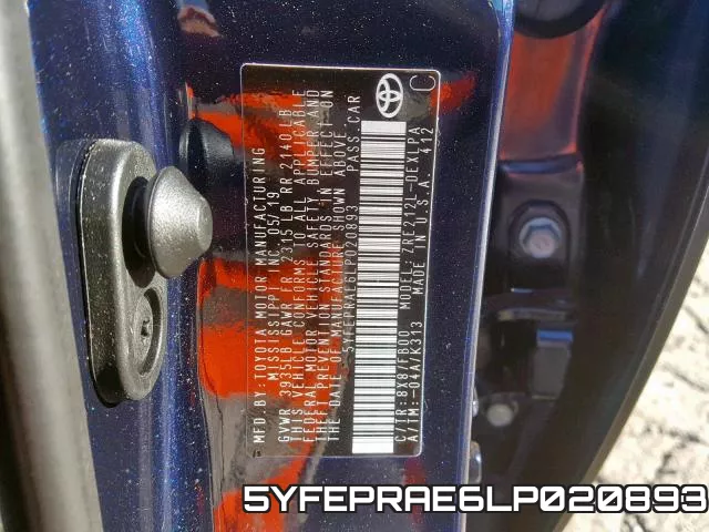 5YFEPRAE6LP020893 фото 2