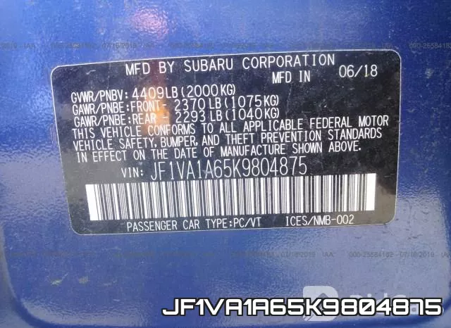 JF1VA1A65K9804875 фото 10