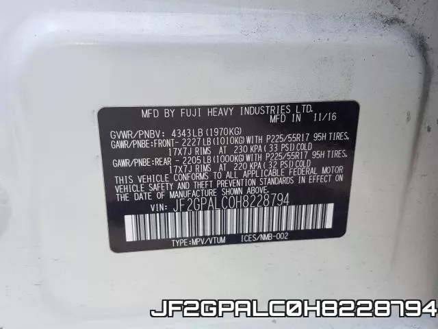 JF2GPALC0H8228794 фото 2