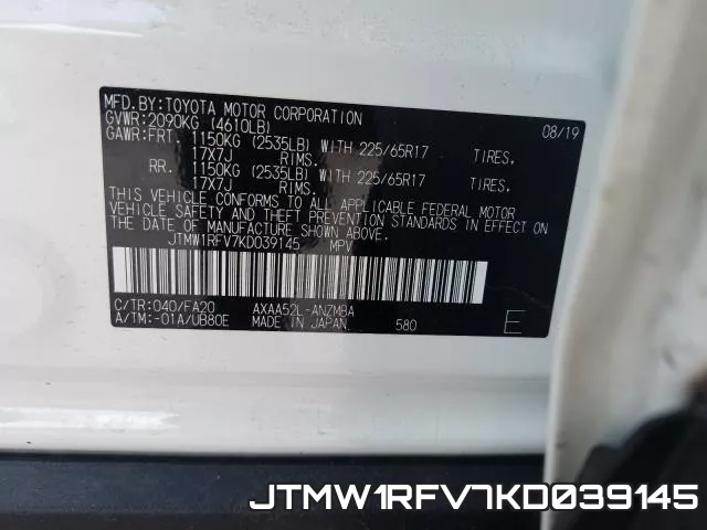 JTMW1RFV7KD039145 фото 2