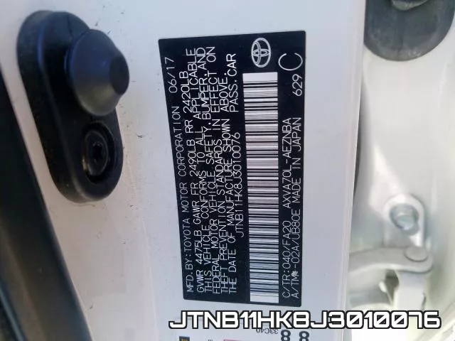JTNB11HK8J3010076 фото 2