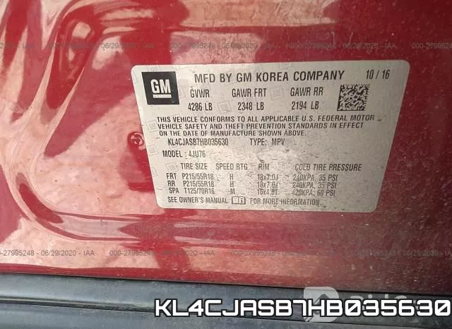 KL4CJASB7HB035630 фото 10