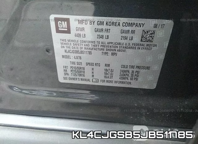 KL4CJGSB5JB511785 фото 9