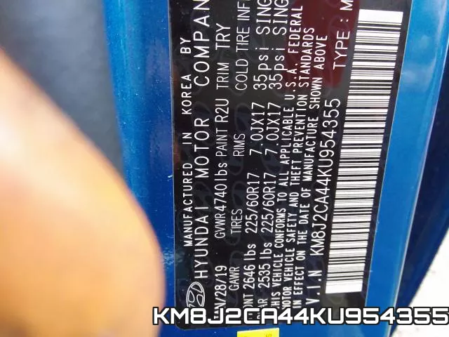 KM8J2CA44KU954355 фото 2