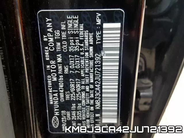 KM8J3CA42JU721392 фото 2