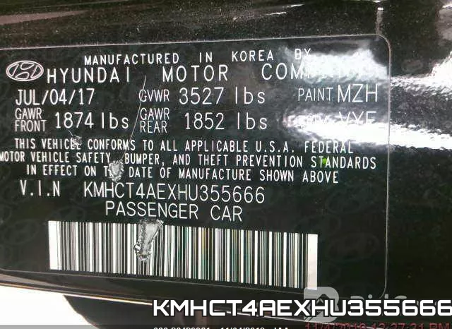 KMHCT4AEXHU355666 фото 10
